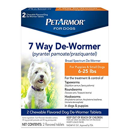 PETARMOR 2 Count 7 Way Wormer Capsules for Dogs