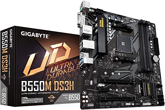 GIGABYTE B550M DS3H AMD B550 Socket AM4 Micro ATX DDR4-SDRAM Motherboard