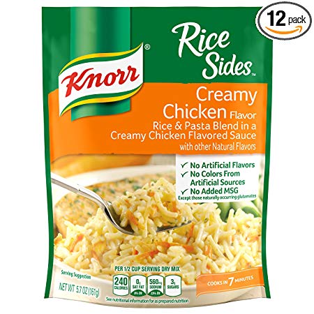 Knorr Rice Sides Rice Side Dish, Creamy Chicken 5.7 oz, (Pack of 12)