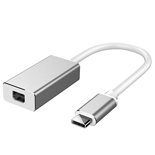 USB C to Mini DisplayPort/Mini DP Adapter Cable, TOPELEK USB Type C to mini Displayport(DP) Adapter Cable With Aluminium Case,Support 4K UHD for Apple MacBook Pro 2015/2016/2017,,Dell XPS 12/13/15 etc