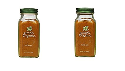 Simply Organic Turmeric Root Ground Certified Organic, 2.38-Ounce Container (2 Bottles)