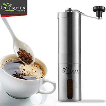 Manual Coffee Grinder, Premium Stainless Steel, Acrylic Glass, Ceramic Burr Grinder, Durable Coffee & Spice Mill, Adjustable Grinder, Portable, Freshly Ground Coffee Anywhere, For Coffee Enthusiasts