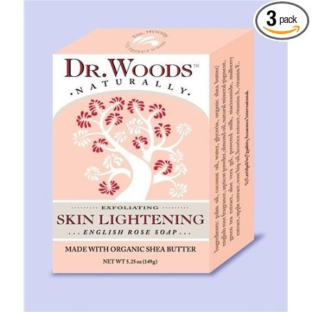 Dr Woods Bar Soap Rose Skin Lightening 525 oz 3 pack