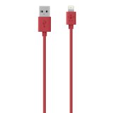 Belkin Lightning to USB ChargeSync Cable for iPhone 6S  6S Plus iPhone 6  6 Plus iPhone 5  5S  5c iPad Pro iPad 4th Gen iPad Air 2 iPad Air iPad mini 4 iPad mini 3 iPad mini 2 and iPad mini 4 Feet Red