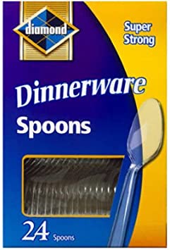 JARDEN HOME BRANDS 24 Count Plastic Spoon, Clear