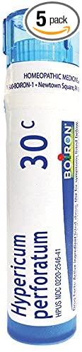 Boiron Homeopathic Medicine Hypericum Perforatum, 30C Pellets, 80-Count Tubes (Pack of 5)