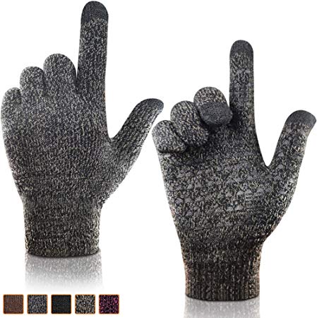 arteesol Winter Gloves, Touch Screen Gloves Knitted Warm Gloves for Outdoor Cycling Climbing Sports for Men and Women