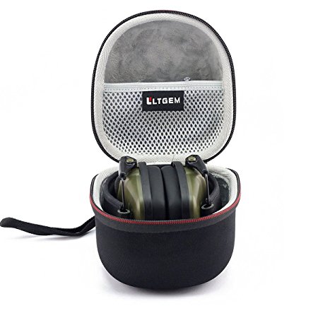 Ltgem Case Carrying Bag Travel Storage for Howard Leight Impact Sport OD Electric Earmuff with Mesh Pocket for Accessories