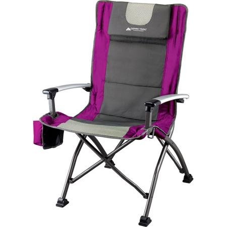 Ultra High Back Folding Quad Camp Chair Fuchsia
