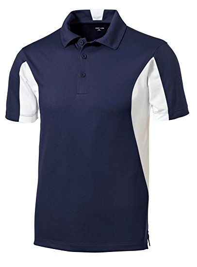 Men's Moisture Wicking Side Blocked Micropique Polo's- Regular, Big & Tall Sizes