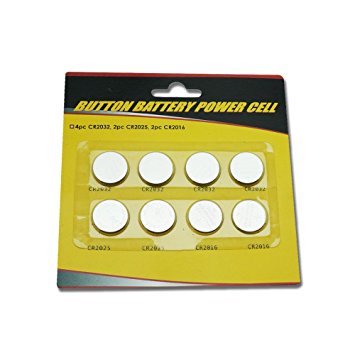 Button Power Cell Batteries 8 Piece Set - Super Alkaline