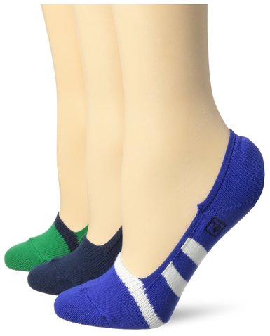 Sperry Top-Sider Women's Rugby Stripe Skimmer 3 Pair Pack Liner Socks Socks