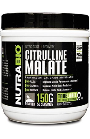 NutraBio L-Citrulline Malate Powder - 150 Grams