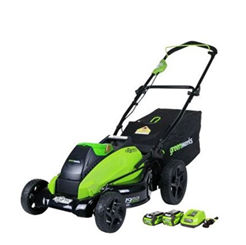 GreenWorks 2500502 DigiPro G-MAX 40V 19-Inch Cordless Lawn Mower w/ (1) 4Ah (1) 2Ah Batteries & Charger