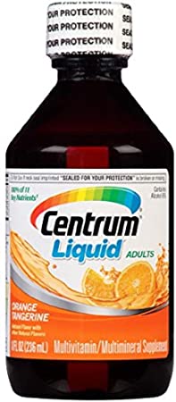 Centrum Liquid Multivitamin / Multimineral Supplement Citrus Flavor 8 Ounce (Value Pack of 2)