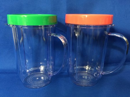 2 Party Cups for Magic Bullet with 4 (red,blue,green,yellow)