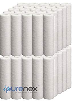 Purenex 5M-50PK-1 5 Micron 10-Inch by 2.5-Inch Sediment Filter Cartridges, 50-Pack
