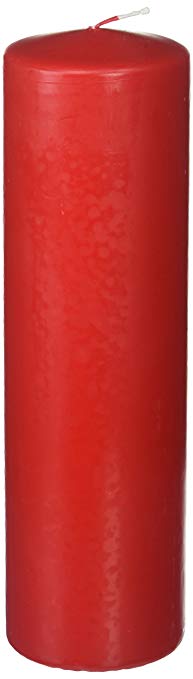 Yummi 3" x 10" Ruby Red Round Pillar Candles - 3 per pack
