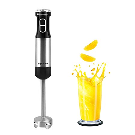 Aigostar Speedy 30JPO - Hand Blender with Beaker, with 800Watt DC Motor, Variable Speed and Turbo Setting, Food Grade 304 Stainless Steel Blades, BPA free. Exclusive design.