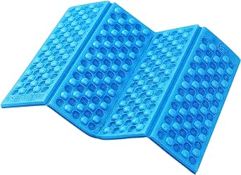 uxcell Camping Foldable Foam Hiking Seat Pad Lightweight Portable Sitting Pad Waterproof Blue Outdoor Sitting Mat for Picnic, Hiking, Backpacking, Mountaineering, Trekking