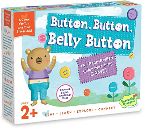 Peaceable Kingdom Button, Button, Belly Button Coloring Matching Game for You and Your 2-Year-Old