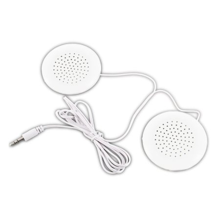 TTSAM Mini 3.5mm Dual Speakers Music Pillow Speakers for MP3 MP4 Music Player White