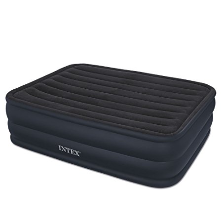 Intex Raised Downy Airbed with Built-in Electric Pump, Queen, Bed Height 22"