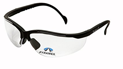 Pyramex V2 Readers Safety Eyewear, Clear  2.0 Lens With Black Frame