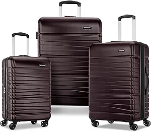 Samsonite Evolve Se Hardside Expandable Luggage with Double Spinner Wheels, Cordovan, 3PC Set (CO/M/L)