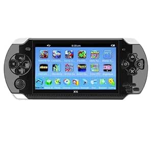 Drumstone ( 17 Year Warranty) X6 Handheld 4.3-inch Game Console, Built-in More Than 10,000 Free Games, Support Photos can Play MP3 MP4 e-Books, Support TV Connection Support Game Download 8GB