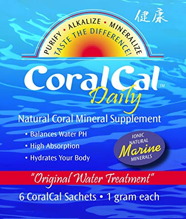 CoralCal Daily Calcium Sachets Kosher Certified 1 set 5 Plain Silver Foil Packs with 6 sachets in ea