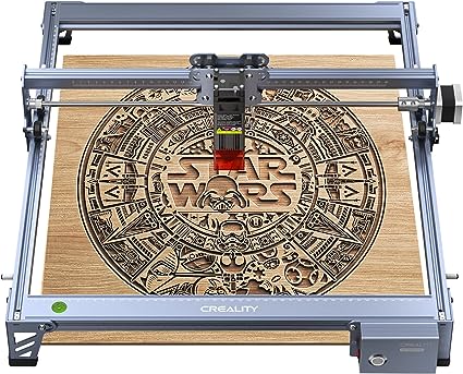 Creality 10W CR-Laser Falcon Engraver, 0.06mm High Precision Laser Cutter and Engraver Machine, 12mm One-Pass Cutting, Laser Engraving for Wood Metal Acrylic Stainless Steel, 400 * 415mm Work Area