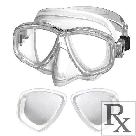 RX Promate Snorkeling Purge Mask with Prescription Lens Available for Snorkel Scuba Dive