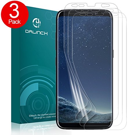 Galaxy S8 Screen Protector, Dalinch Full Coverage Error Proof TPU Screen Protector for Samsung Galaxy S8, 2017 Galaxy S8(3 Pack)
