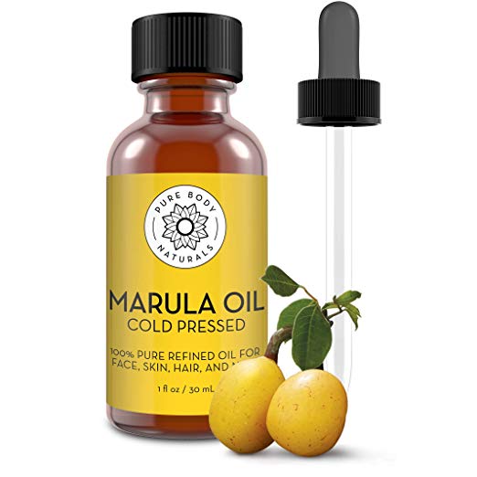 Pure Body Naturals Marula Facial Oil, 1 Fluid Ounce - Cold-pressed, Refined Luxury Beauty Oil for Face and Hair - Vegan, Gluten-free and 100% Natural