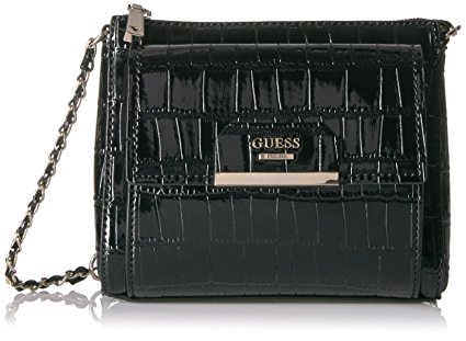 GUESS Ryann Patent Mini Crossbody Top Zip