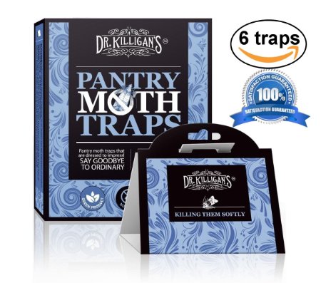 Premium Pantry Moth Traps 6 Blue Traps With Pheromone Attractant  100 Safe Non-Toxic Organic and Insecticide Free  by Dr Killigans