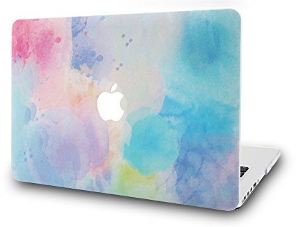 KEC MacBook Pro Retina 13 Inch Case (2015 old gen.) Plastic Hard Shell Cover A1502 / A1425 (Rainbow Mist 2)