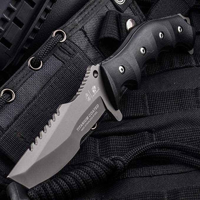 HX outdoors - fixed blade tactical knives with sheath,Tanto Blade outdoor survival knife,Special forces tactical knife,Ergonomics G10 anti-skidding Handle