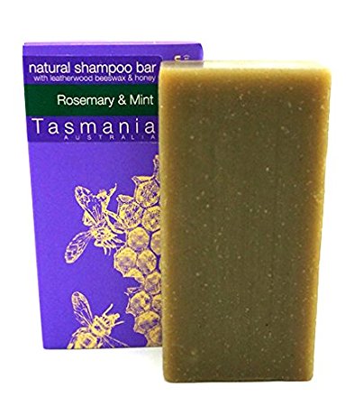Rosemary & Mint SHAMPOO Bar with Leatherwood Honey | 100% Natural & Organic Ingredients Sulfate Free | Great for Regular Use & Anti Dandruff Itchy Scalp | Beauty and the Bees in Tasmania Australia