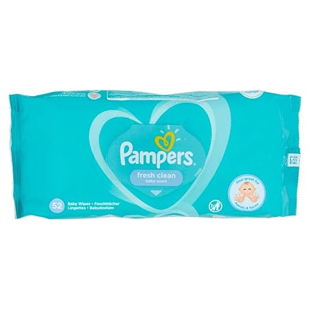 Pampers Fresh Clean Baby Scent Baby Wipes 52's (White)