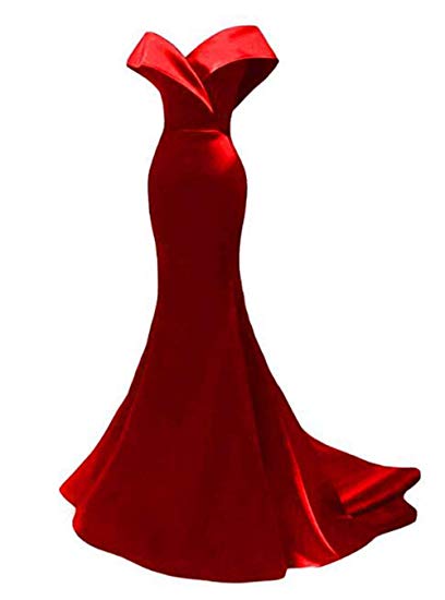Off The Shoulder Mermaid Prom Dresses 2019 Long Satin Evening Dresses Formal Party Gowns for Women