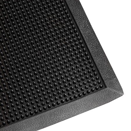 Iron Forge Tools Heavy Duty Fingertip Scraper Entrance Mat - 36 Inch by 72 Inch - Rubber Outdoor Sanitizing Floor Rug