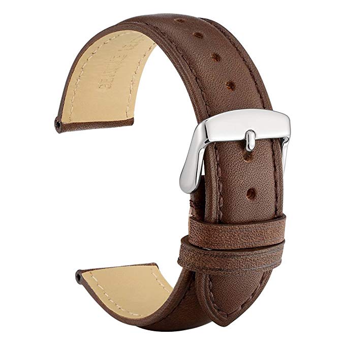 WOCCI Vintage Leather Watch Straps 18mm 19mm 20mm 21mm 22mm, Replacement Bracelet Belt