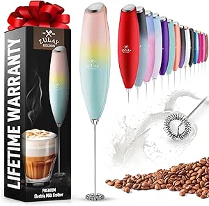 Zulay New Titanium Motor Milk Frother (without Stand) - Handheld Frother Whisk, Milk Foamer Frother, Mini Blender and Electric Mixer for Coffee, Frappe, Latte, Matcha, Budget No Stand - Cupcake