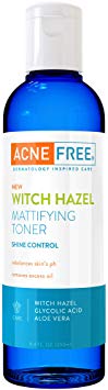 AcneFree Witch Hazel Mattifying Toner 8.4oz with Witch Hazel, Glycolic Acid, Aloe Vera, Toner to Help Rebalance Skin’s pH and Remove Excess Oil