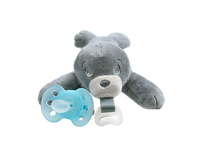 Philips Avent Ultra Soft Snuggle Pacifier, 0-6m, Seal, SCF348/04