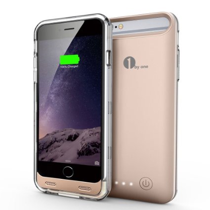 1byone Ultra Slim 3100 mAh Li-polymer Battery Case for iPhone 6 6s - Apple MFi Certified Gold