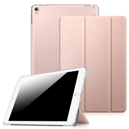 iPad Pro 9.7 Case - Fintie Ultra Slim Lightweight Smart Shell Standing Case with Translucent Frosted Back Cover Supports Auto Wake / Sleep for Apple iPad Pro 9.7 Inch 2016 Release Tablet, Rose Gold