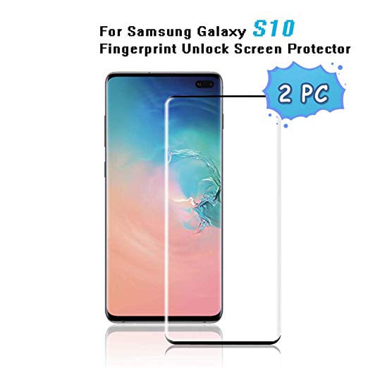 Samsung Galaxy S10 (6.1in) Screen Protector, [9H Hardness][Anti-Fingerprint][Ultra-Clear][Bubble Free] Tempered Glass Screen Protector Compatible with Samsung Galaxy S10
